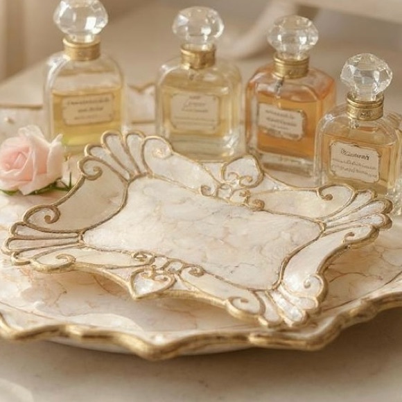 Mother Of Pearl Decorative Rectangular Tray 11"x8" - Picture 1 of 14